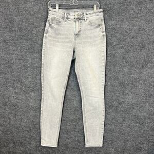 Old Navy Womens Rockstar Super Skinny Jeans Size 4 High Rise Gray Denim Stretch